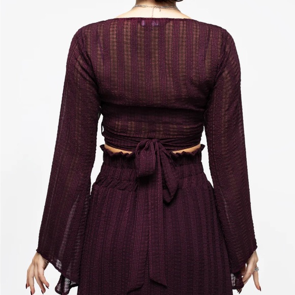 Disturbia Enola Bell Sleeve Co-ord Wrap Top Size 14 - Picture 5 of 12